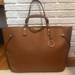 Henri Bendel Large Brown Leather Tote